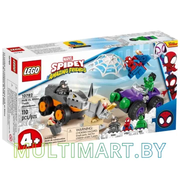 Конструктор LEGO Marvel Spiderman 10782 Схватка Халка и Носорога на грузовиках